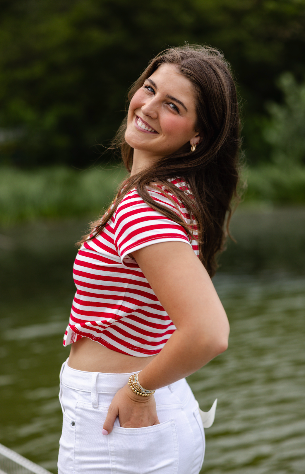 Red/White Stripe Tee