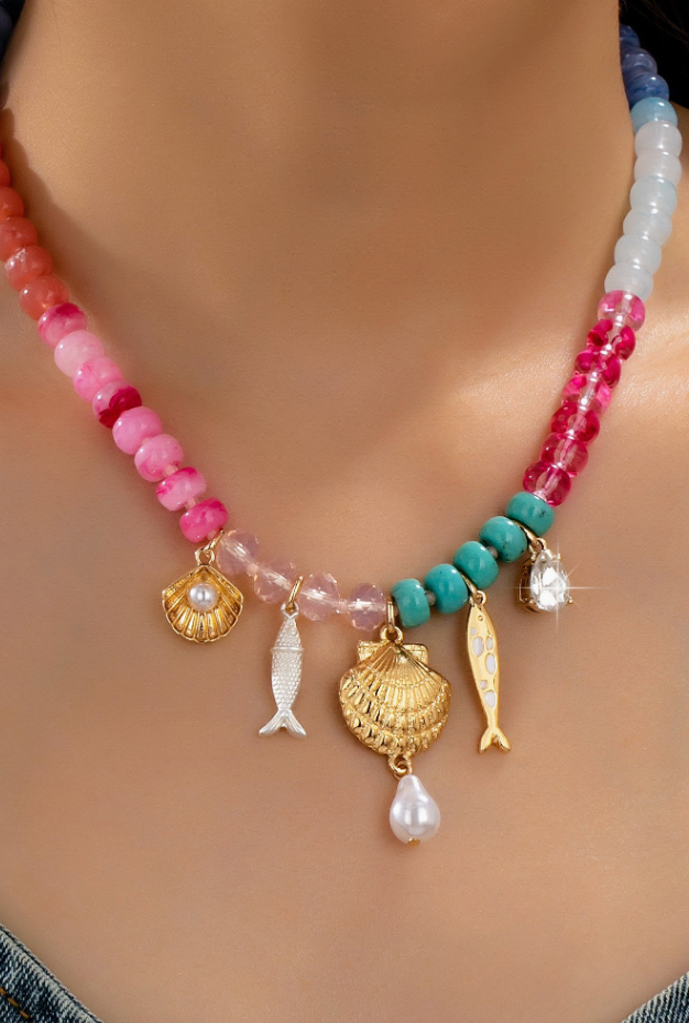Nautical Charm Bead Necklace