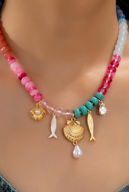 Nautical Charm Bead Necklace