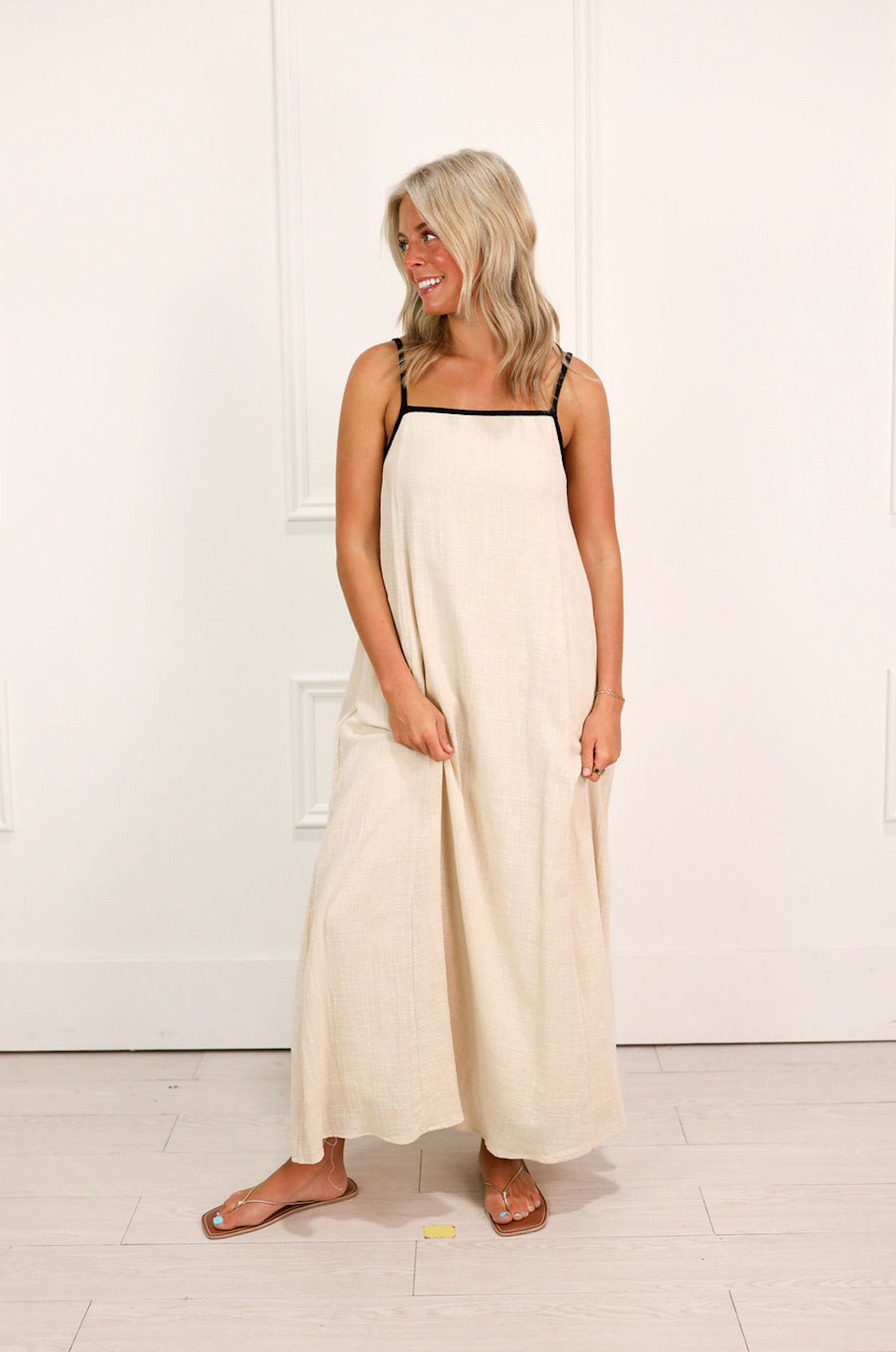 Jodie Khaki/Black Maxi Dress