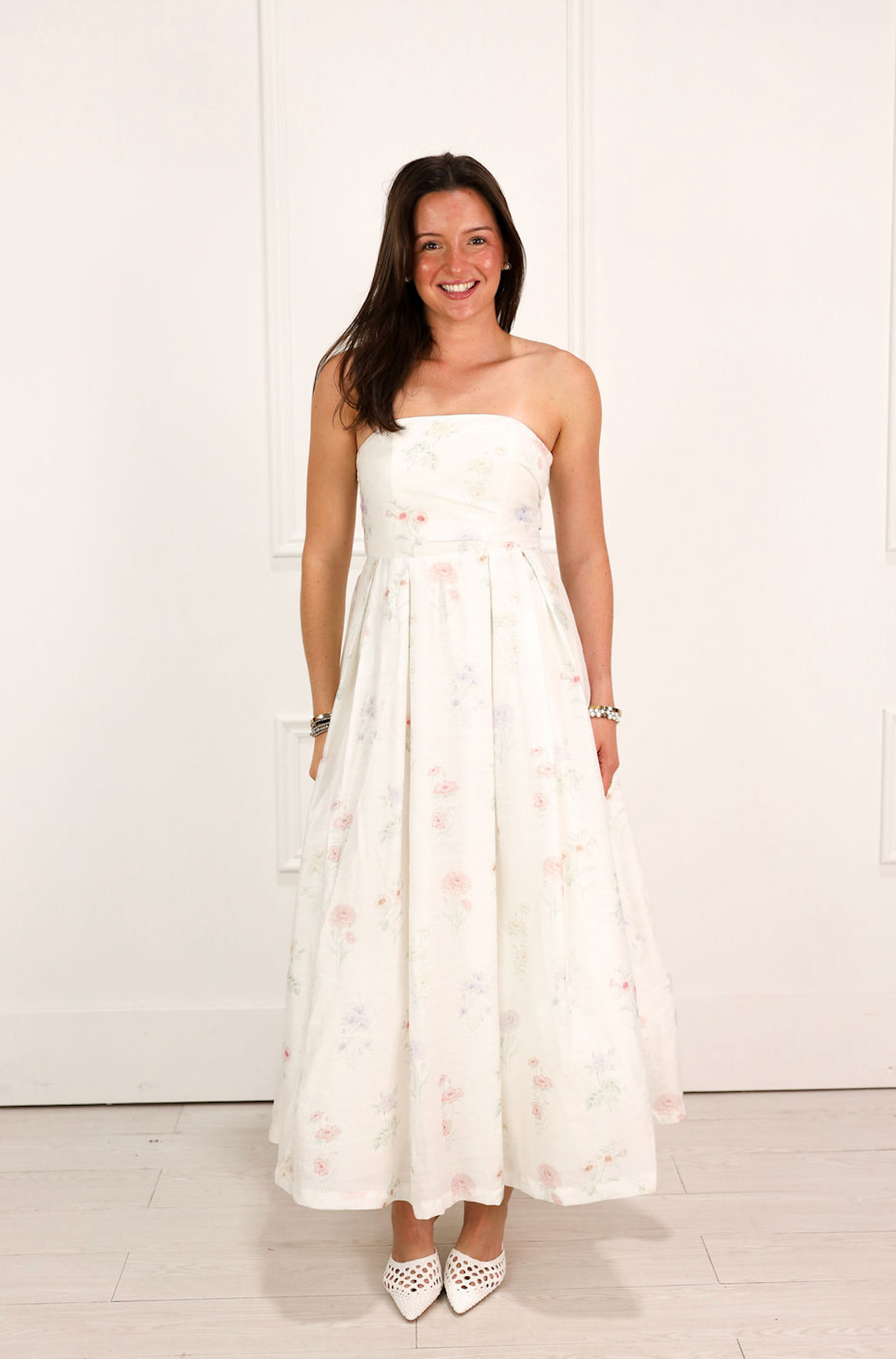 Soft Florals Tube Top Dress