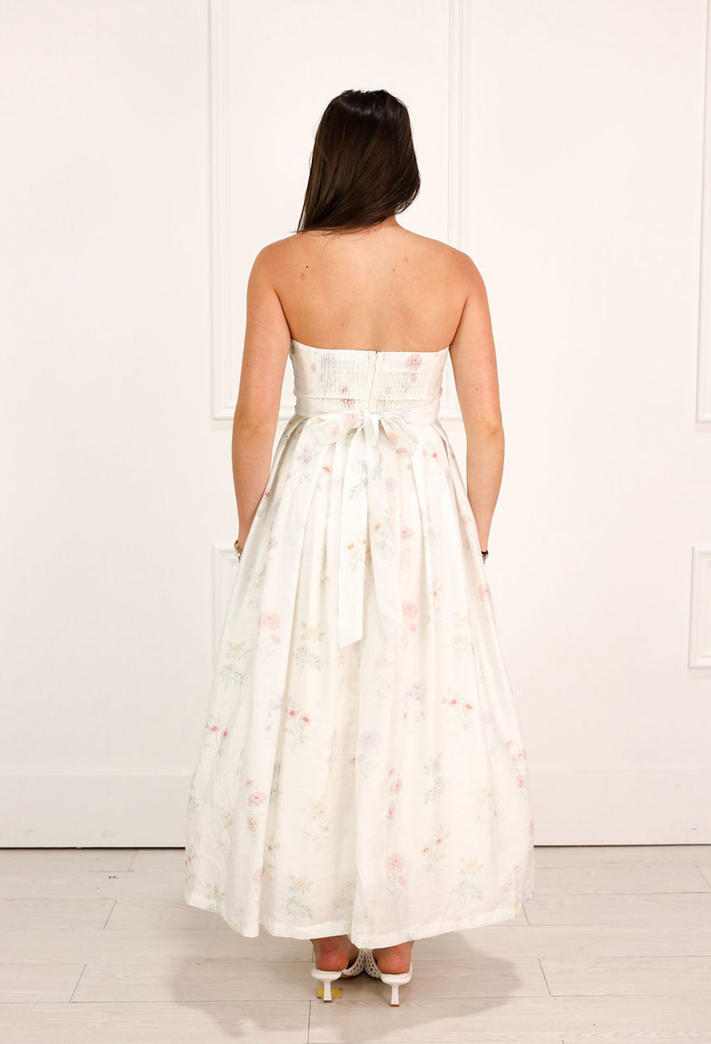 Soft Florals Tube Top Dress