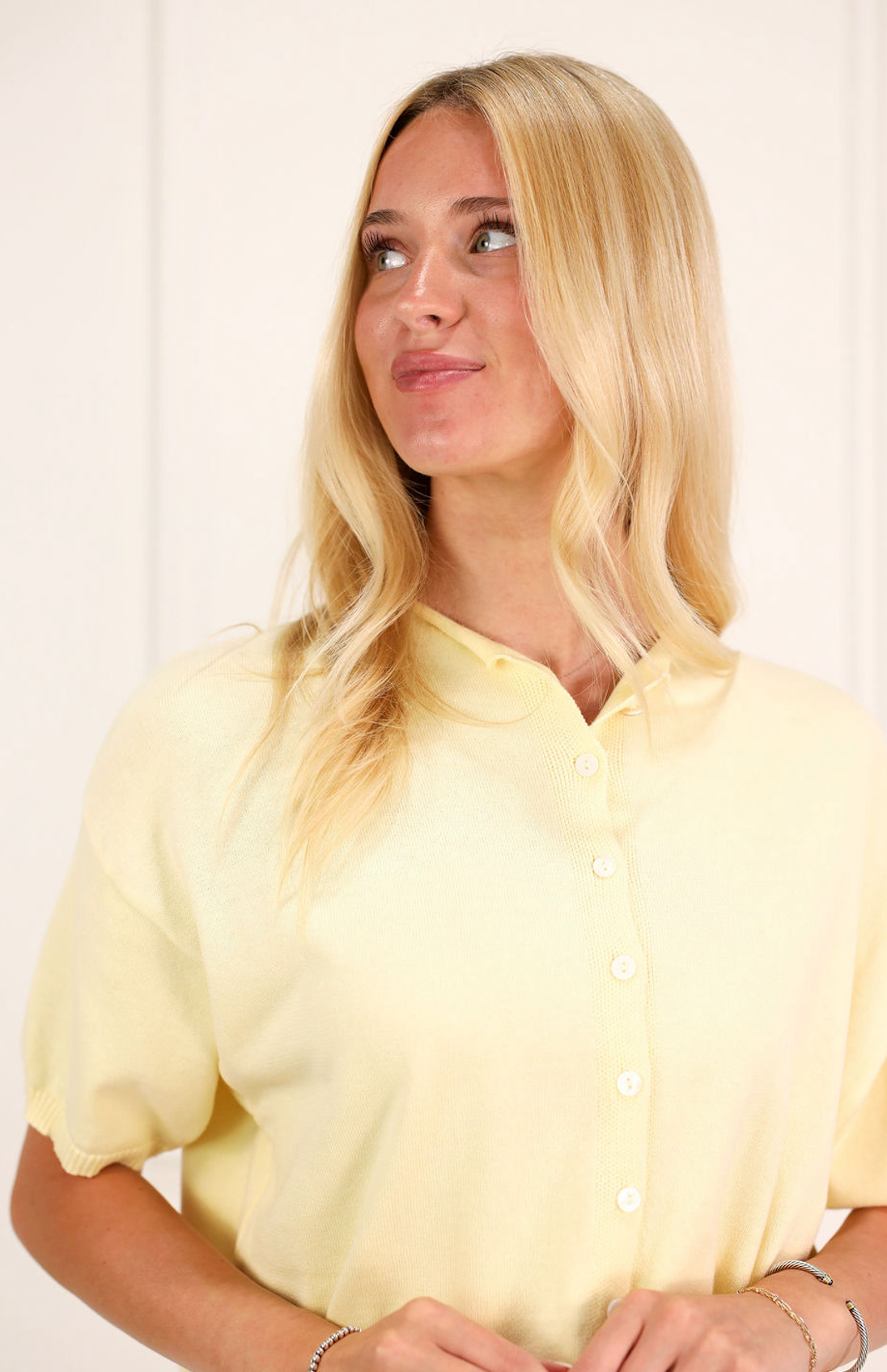 Short Sleeve Cardi Butter