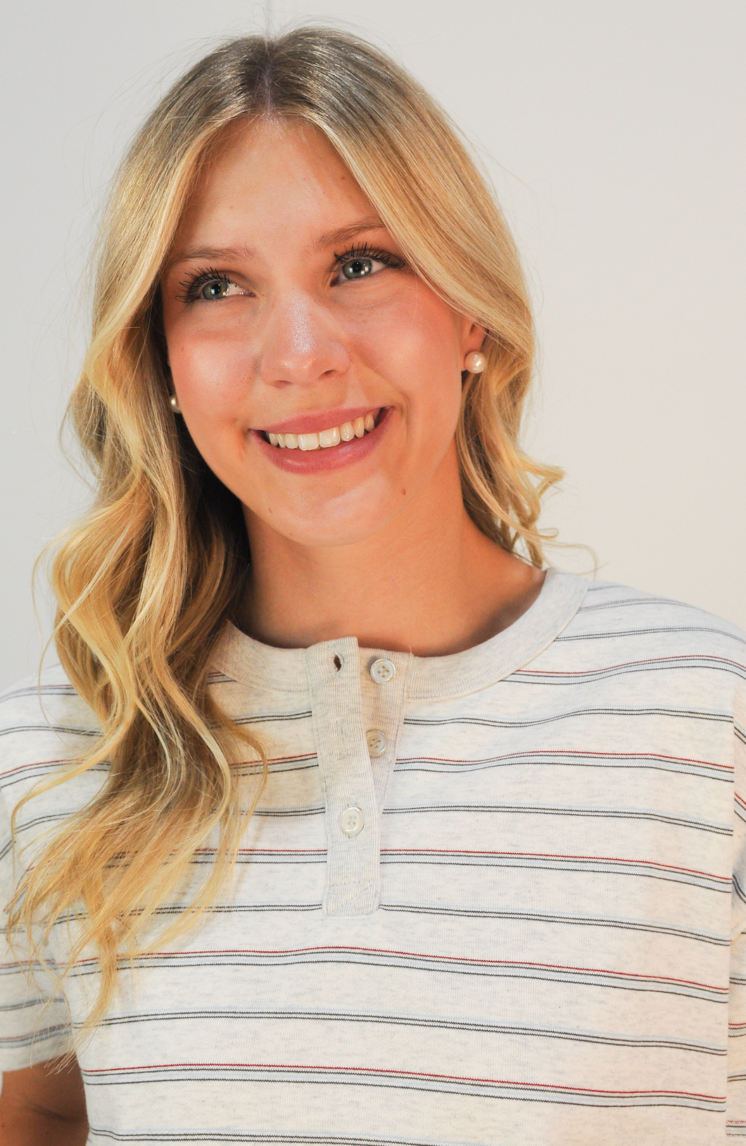 Grey Stripe Top & Shorts Set of 2