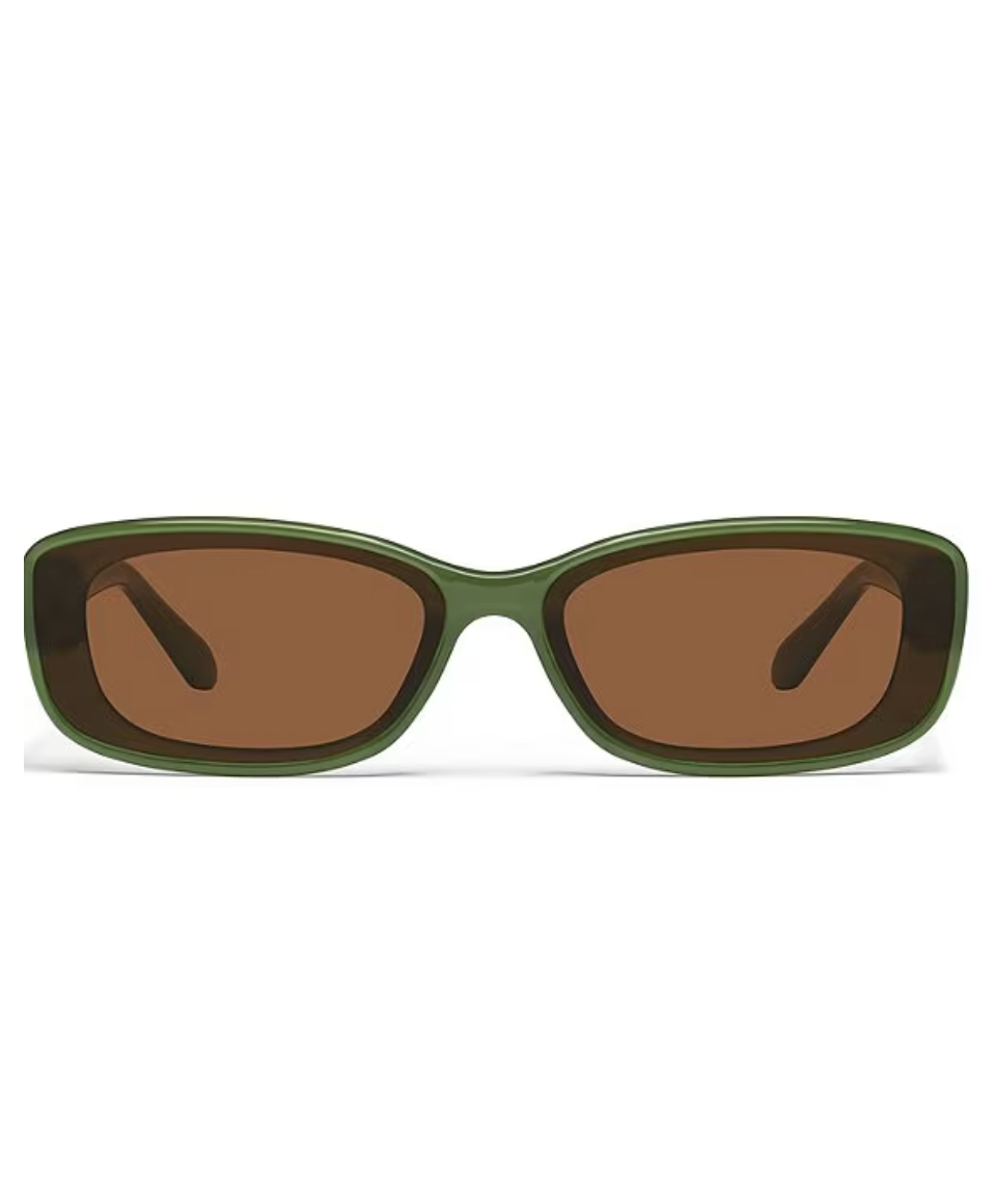 Vibe Check Quay Sunglasses - Basil/Brown