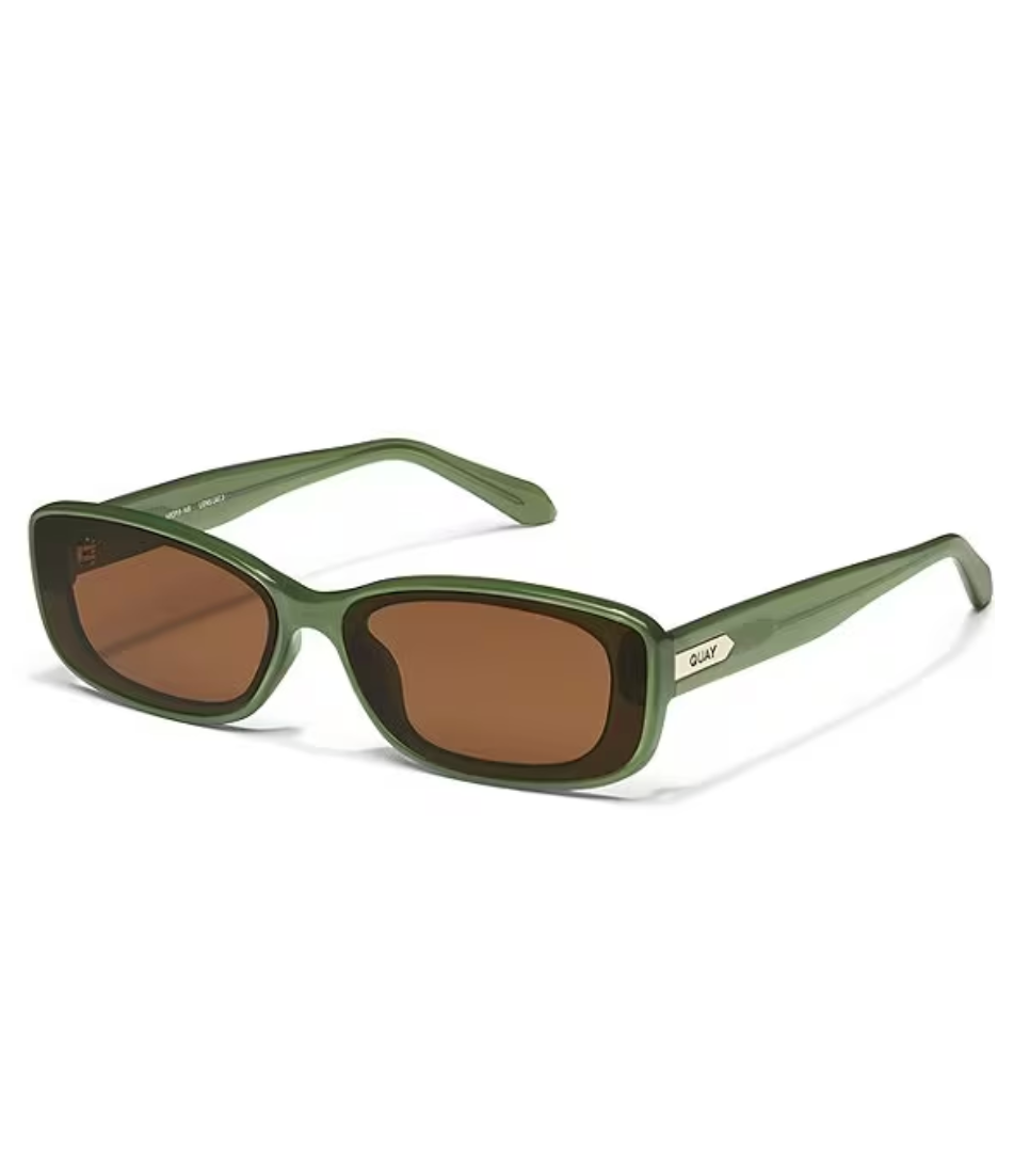 Vibe Check Quay Sunglasses - Basil/Brown