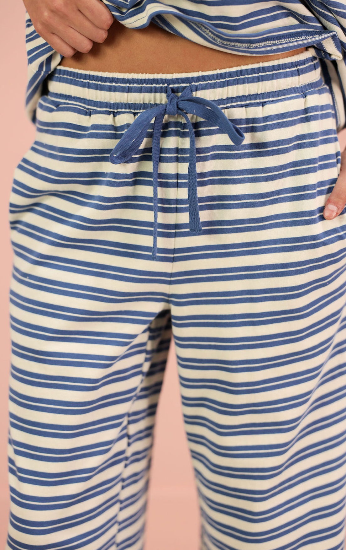 Double Striped Pants Blue/White