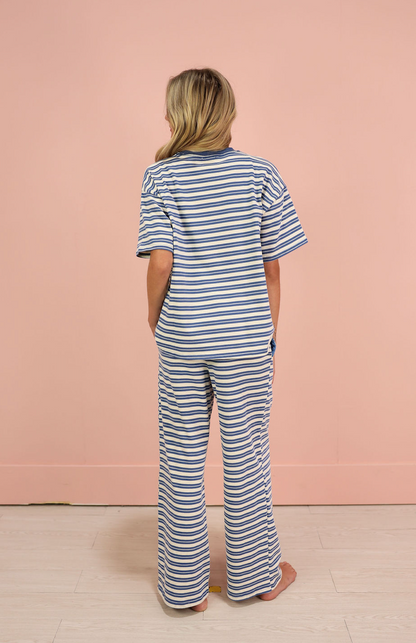 Double Striped Pants Blue/White