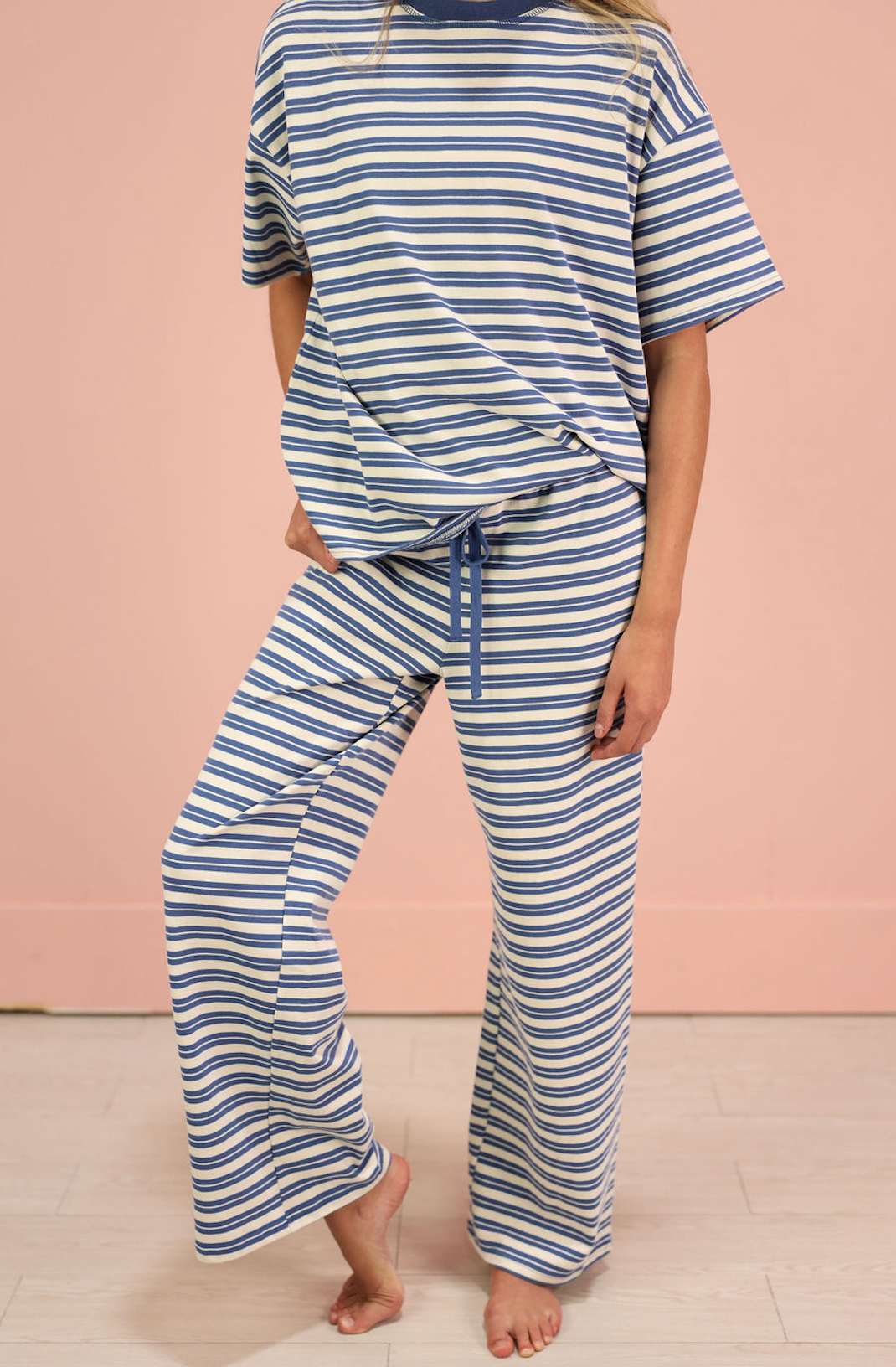 Double Striped Pants Blue/White