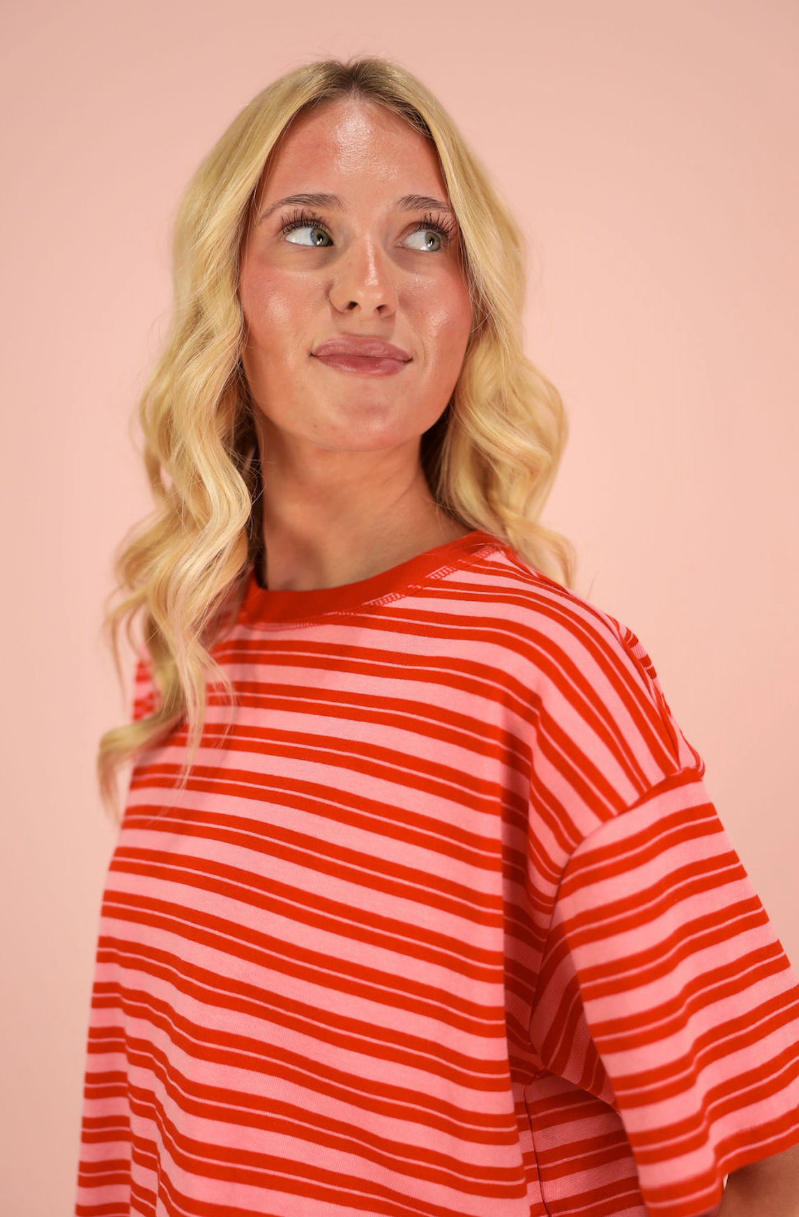 Double Striped T-shirt Red/Pink
