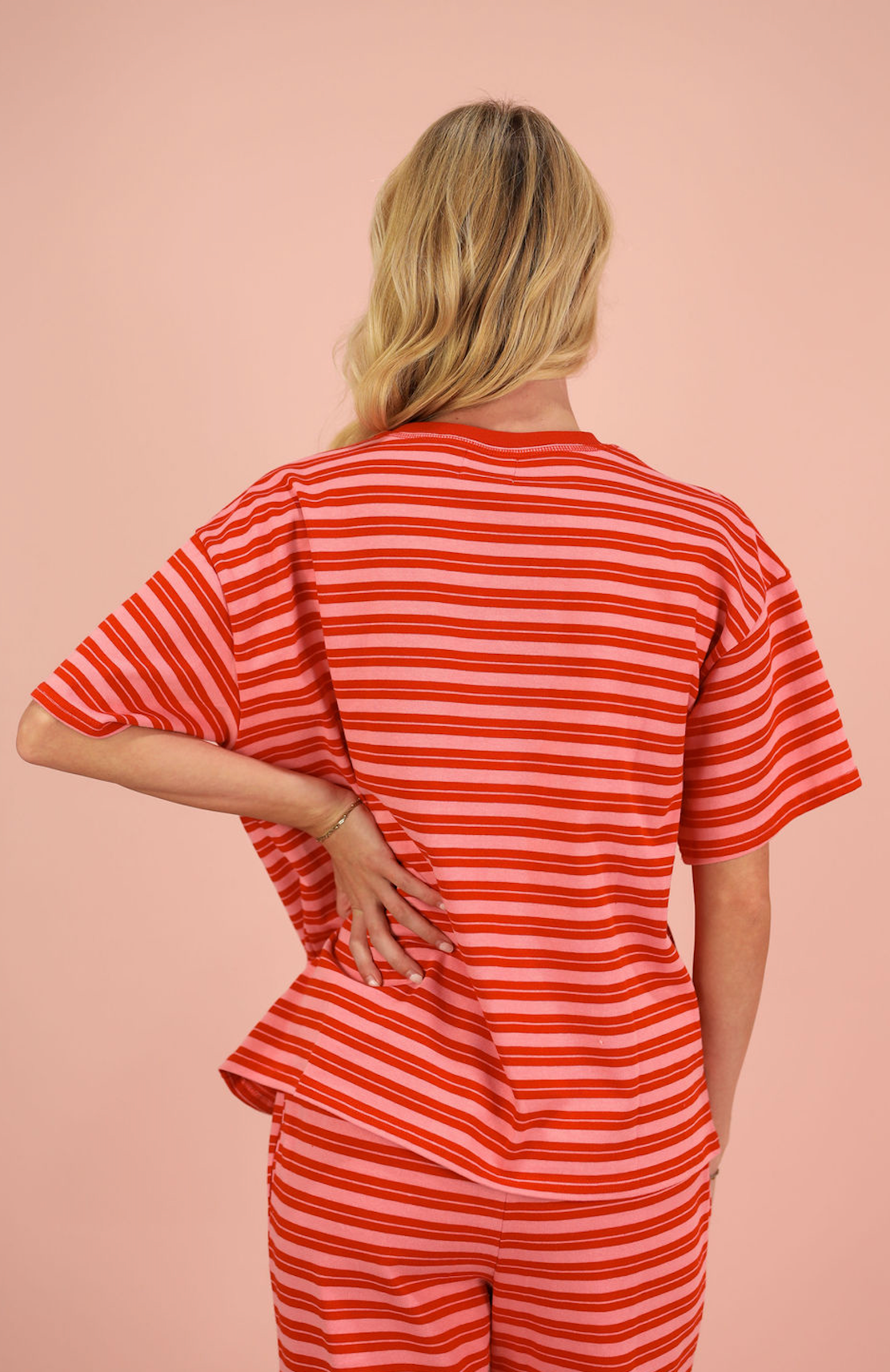 Double Striped T-shirt Red/Pink