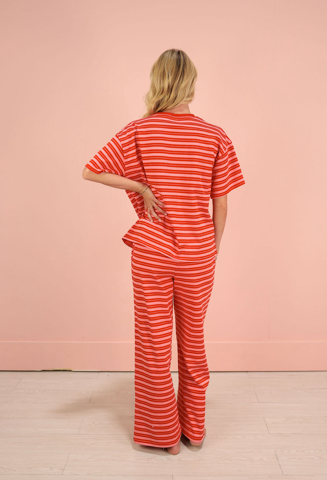 Double Striped Pants Red/Pink