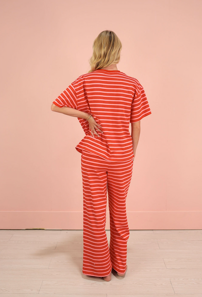 Double Striped Pants Red/Pink