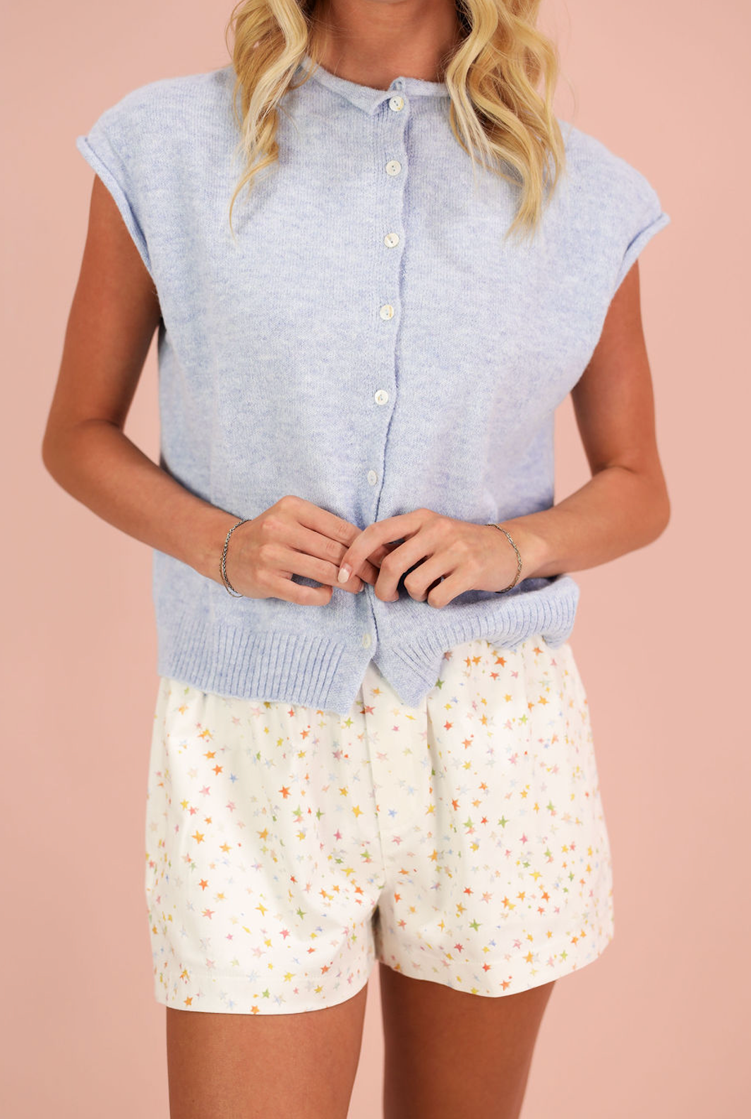 Sweater Vest Cardigan Sky