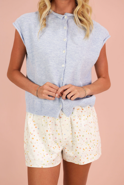 Sweater Vest Cardigan Sky