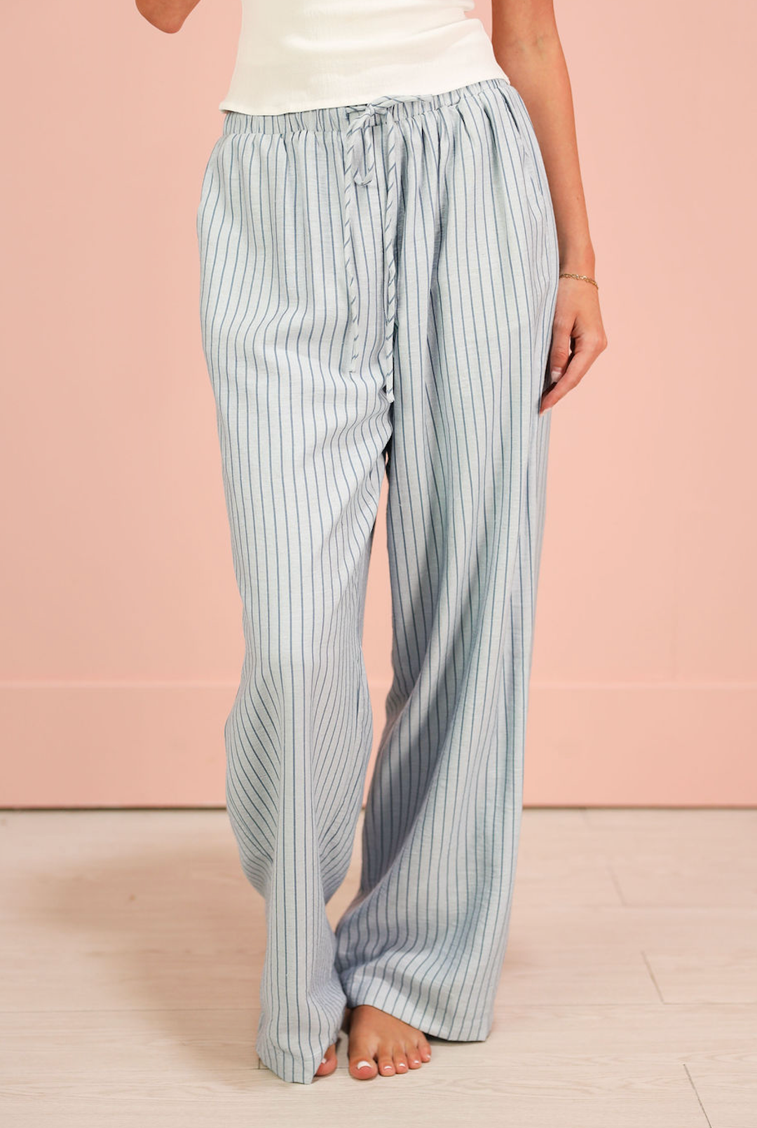 Blue Stripe Baggy Pants