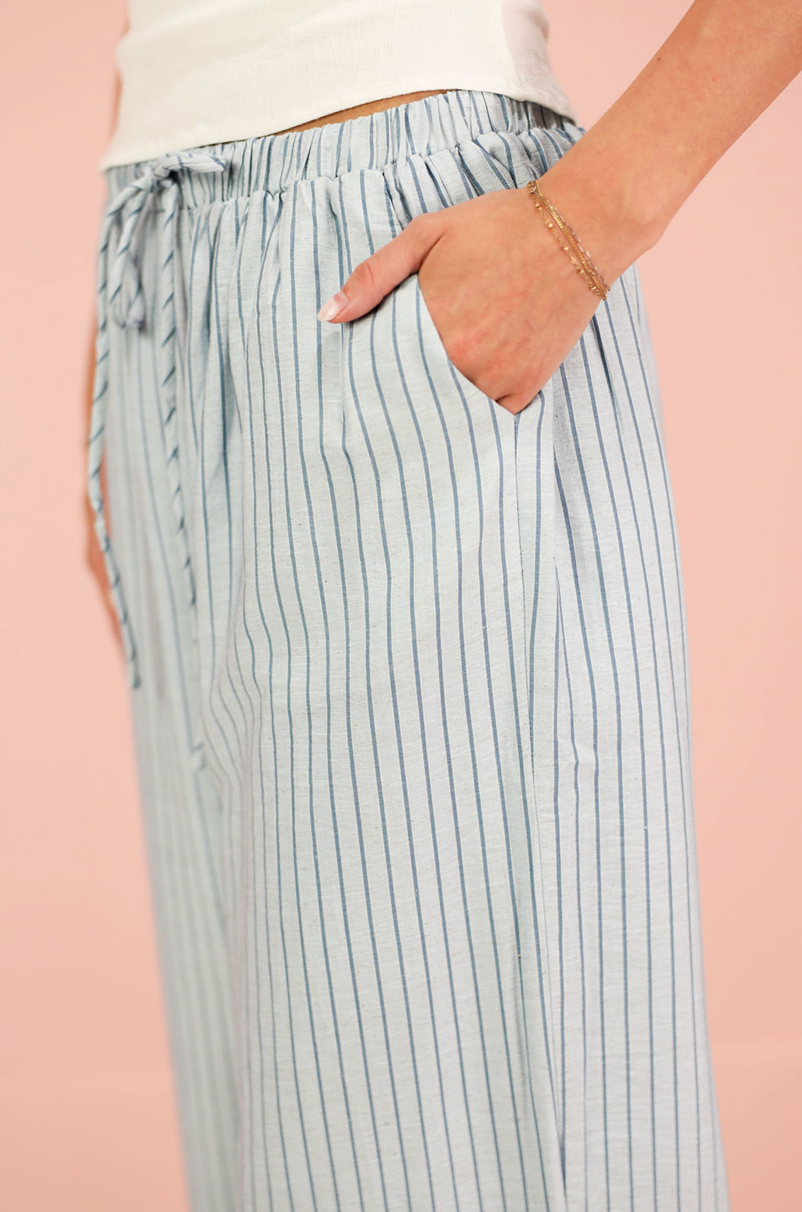 Blue Stripe Baggy Pants