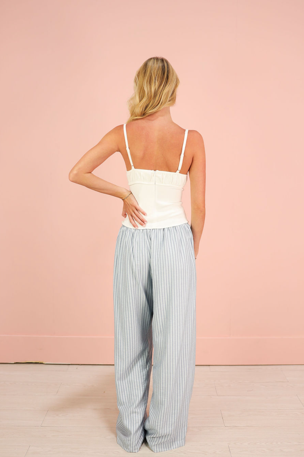 Blue Stripe Baggy Pants