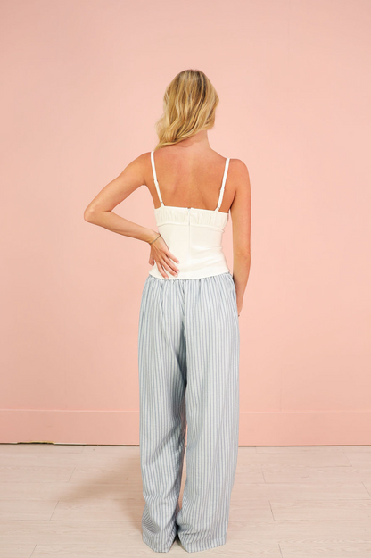 Blue Stripe Baggy Pants