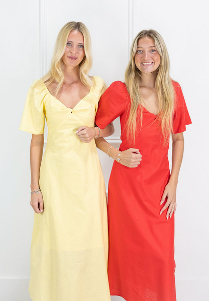 Janet Midi Dress Red