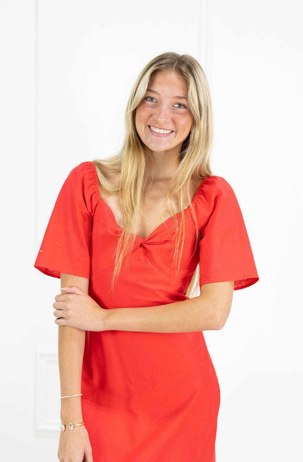 Janet Midi Dress Red