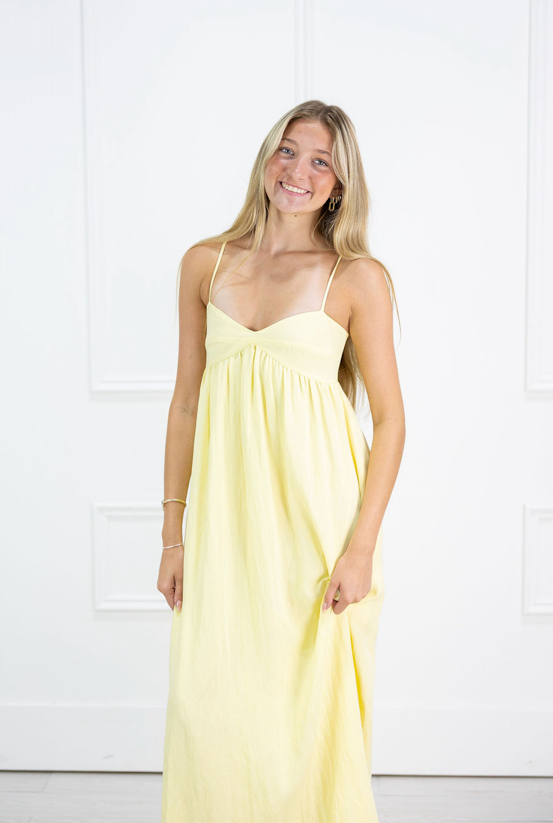 Sweetheart Maxi Dress Yellow