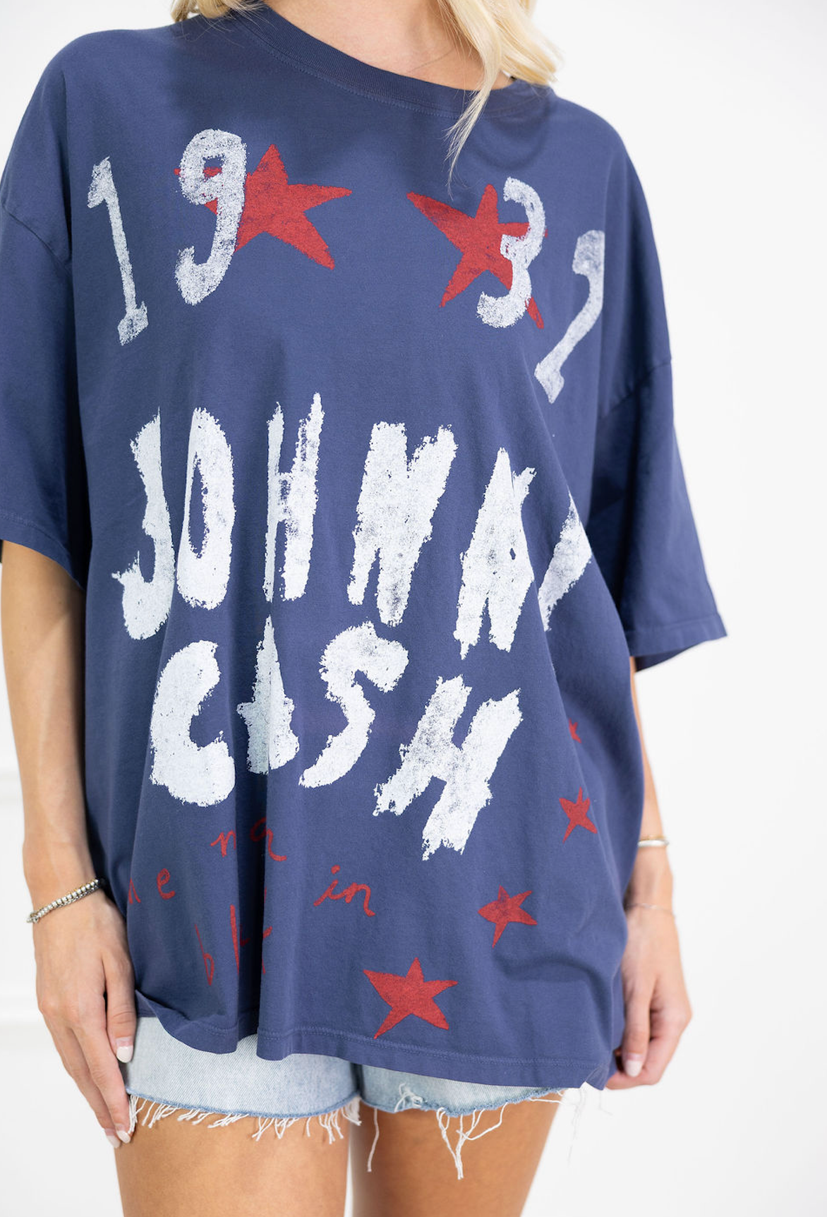 Johnny Cash Doodles OS Tee