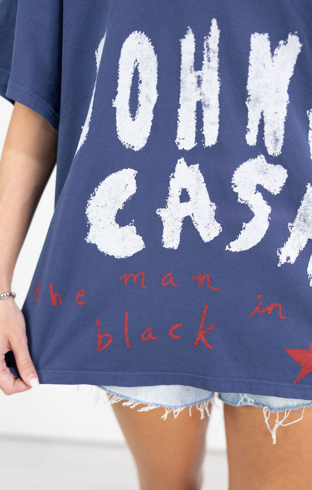 Johnny Cash Doodles OS Tee