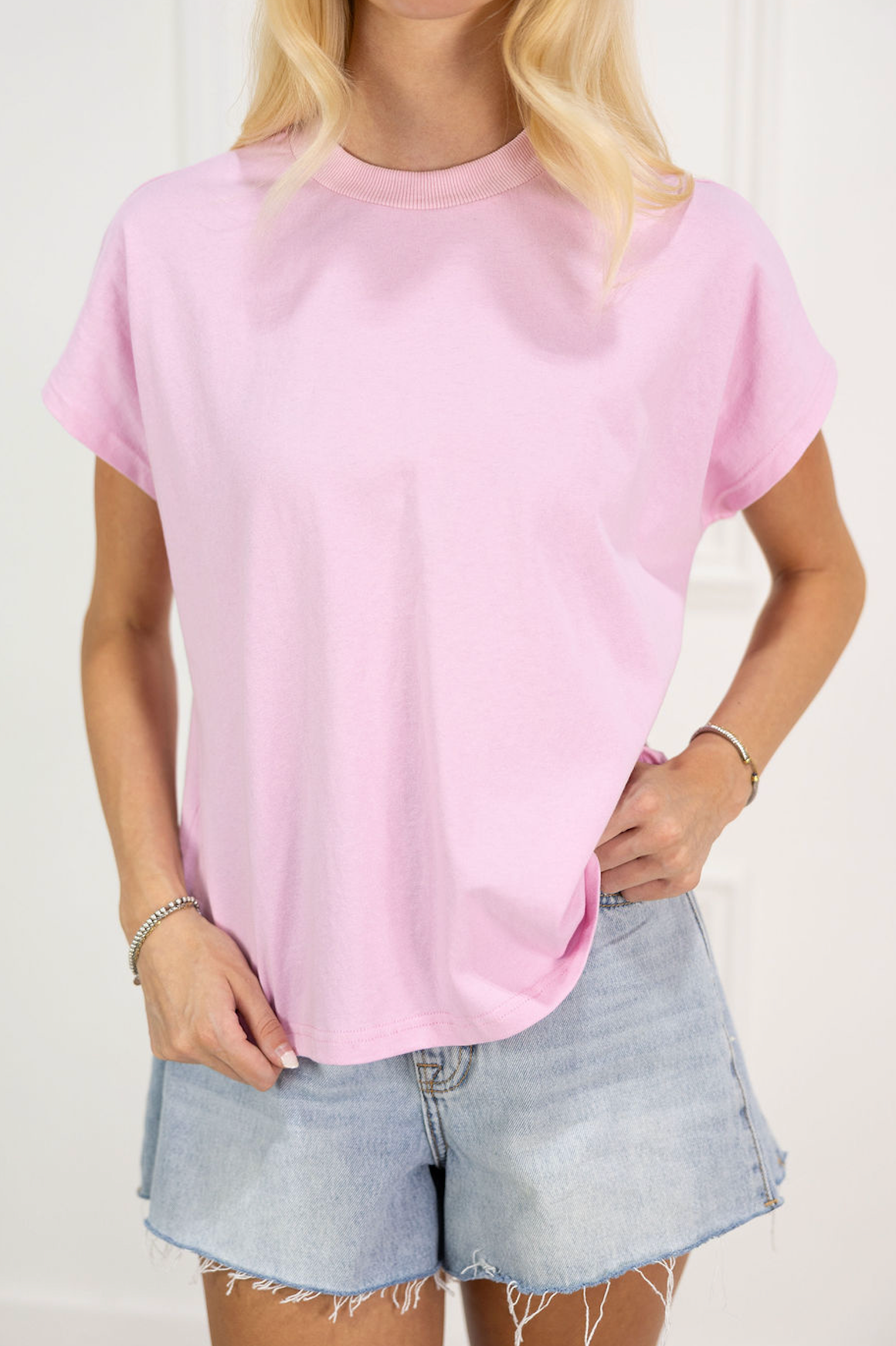 Pink Oversized Muscle Tee