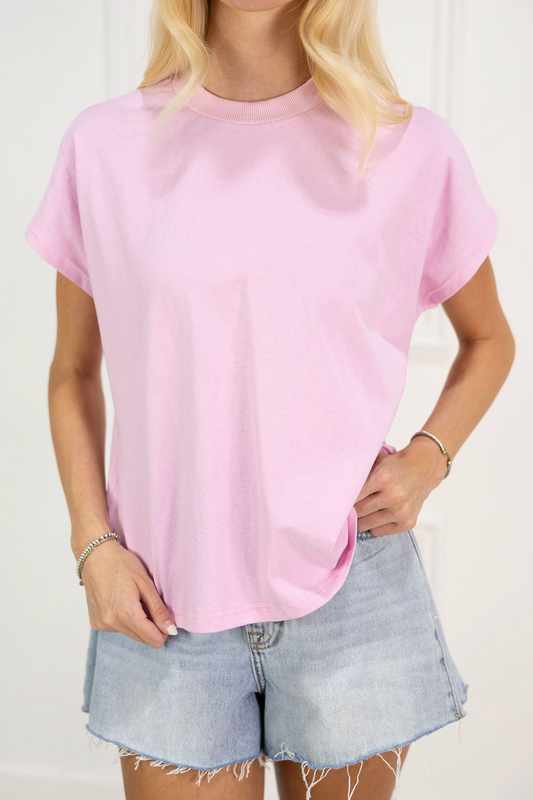 Pink Oversized Muscle Tee