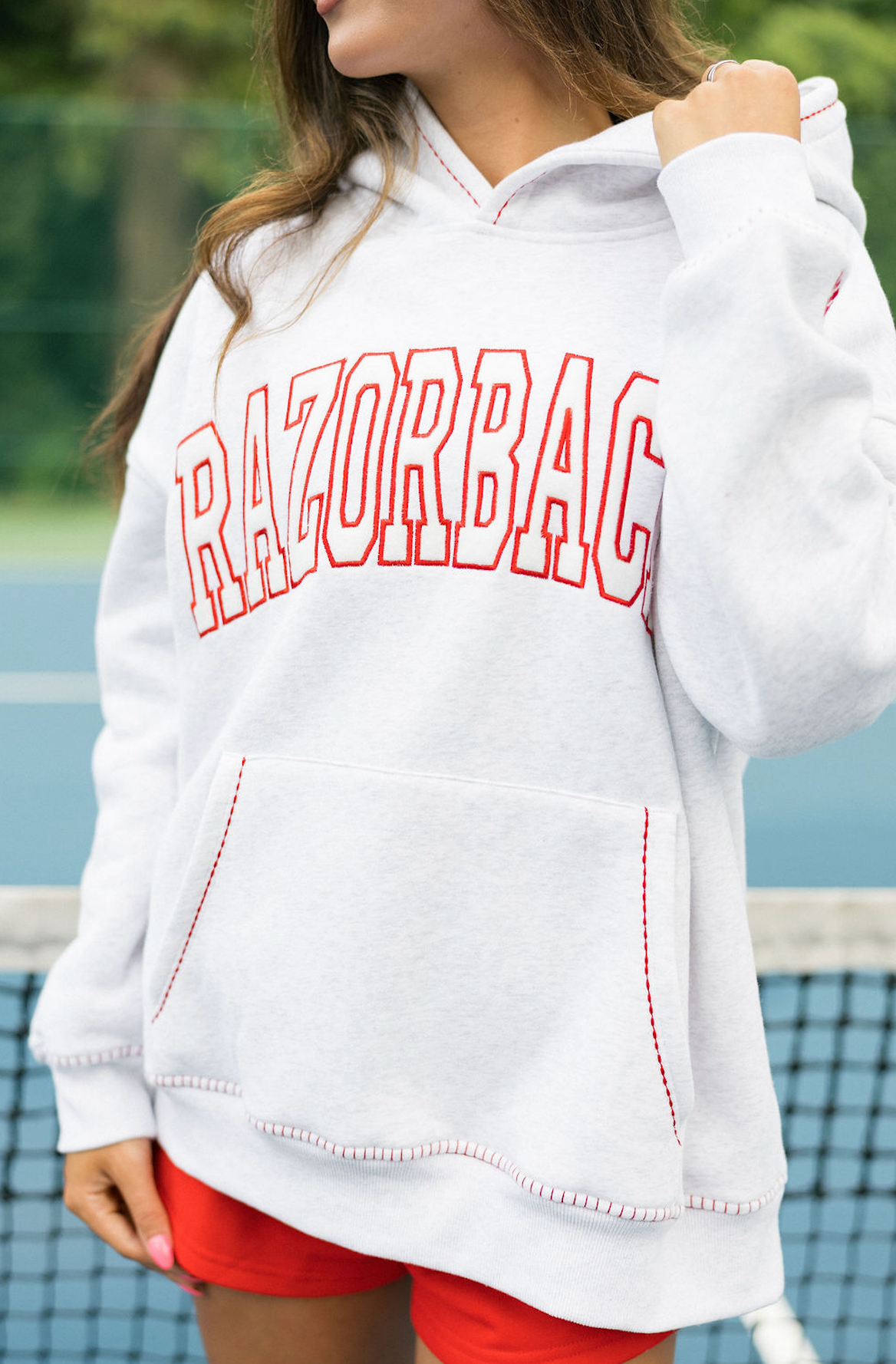 Razorbacks Embroidered Stitch Hoodie