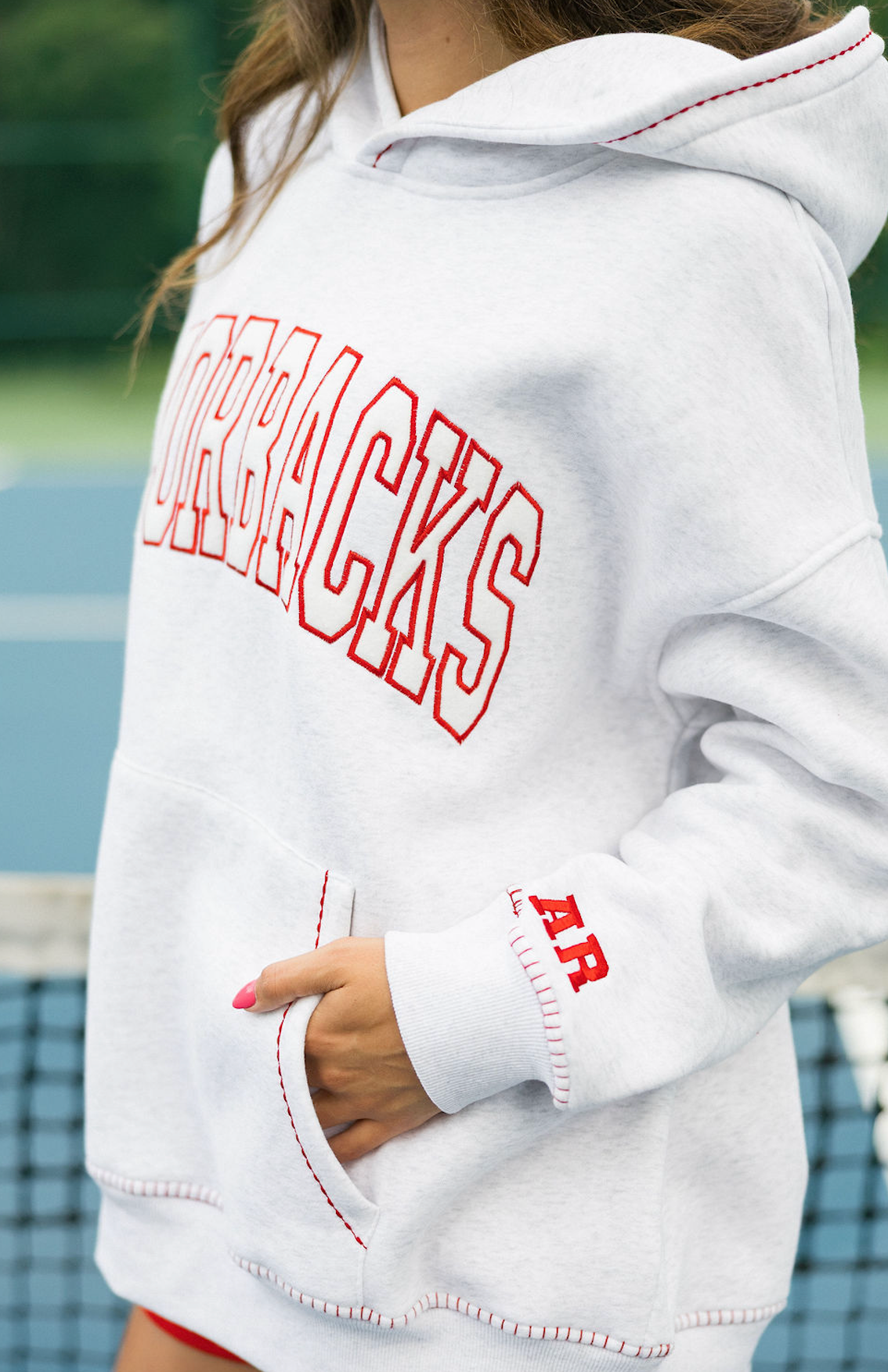 Razorbacks Embroidered Stitch Hoodie