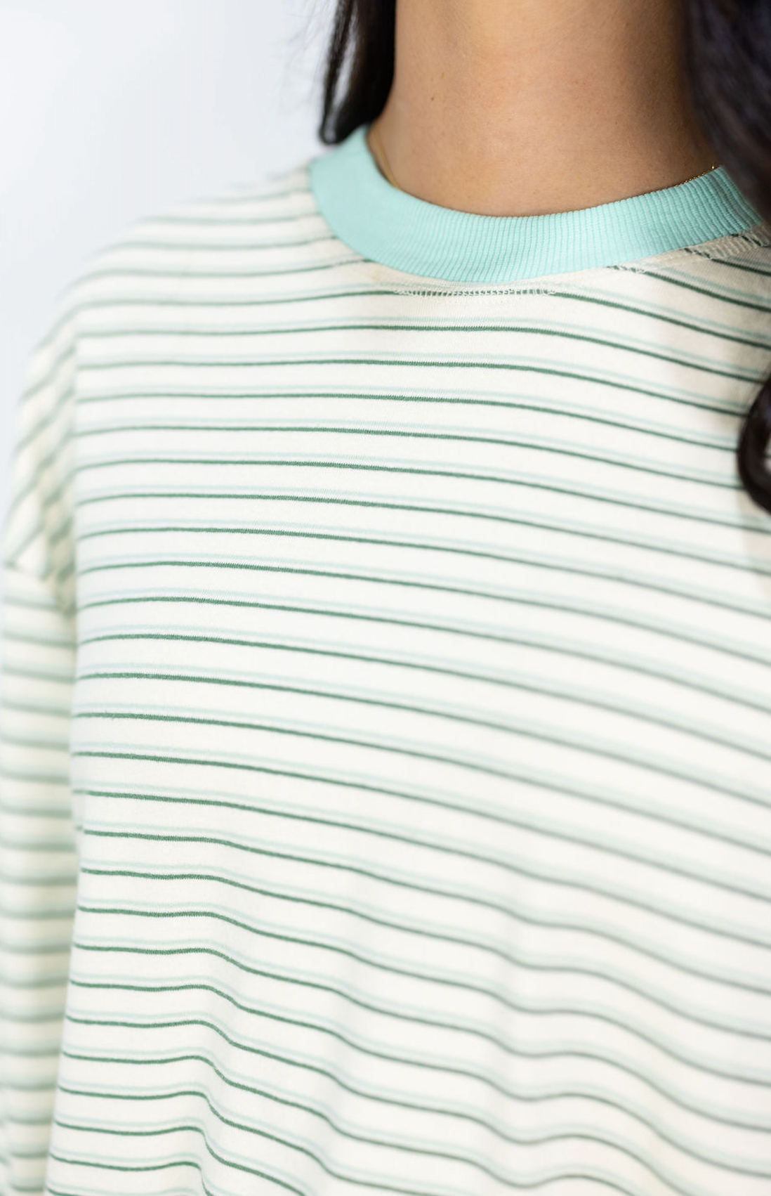 Sage Stripe Lounge Pants & Top Set of 2