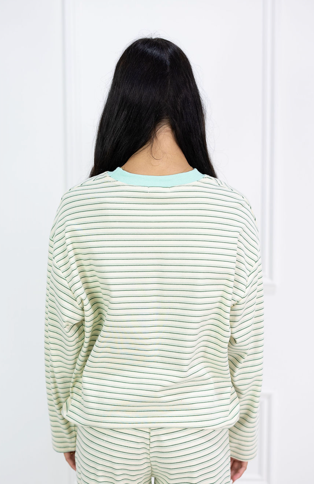 Sage Stripe Lounge Pants & Top Set of 2