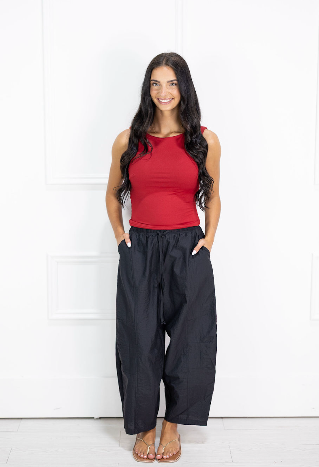 Black Mid Rise Pants