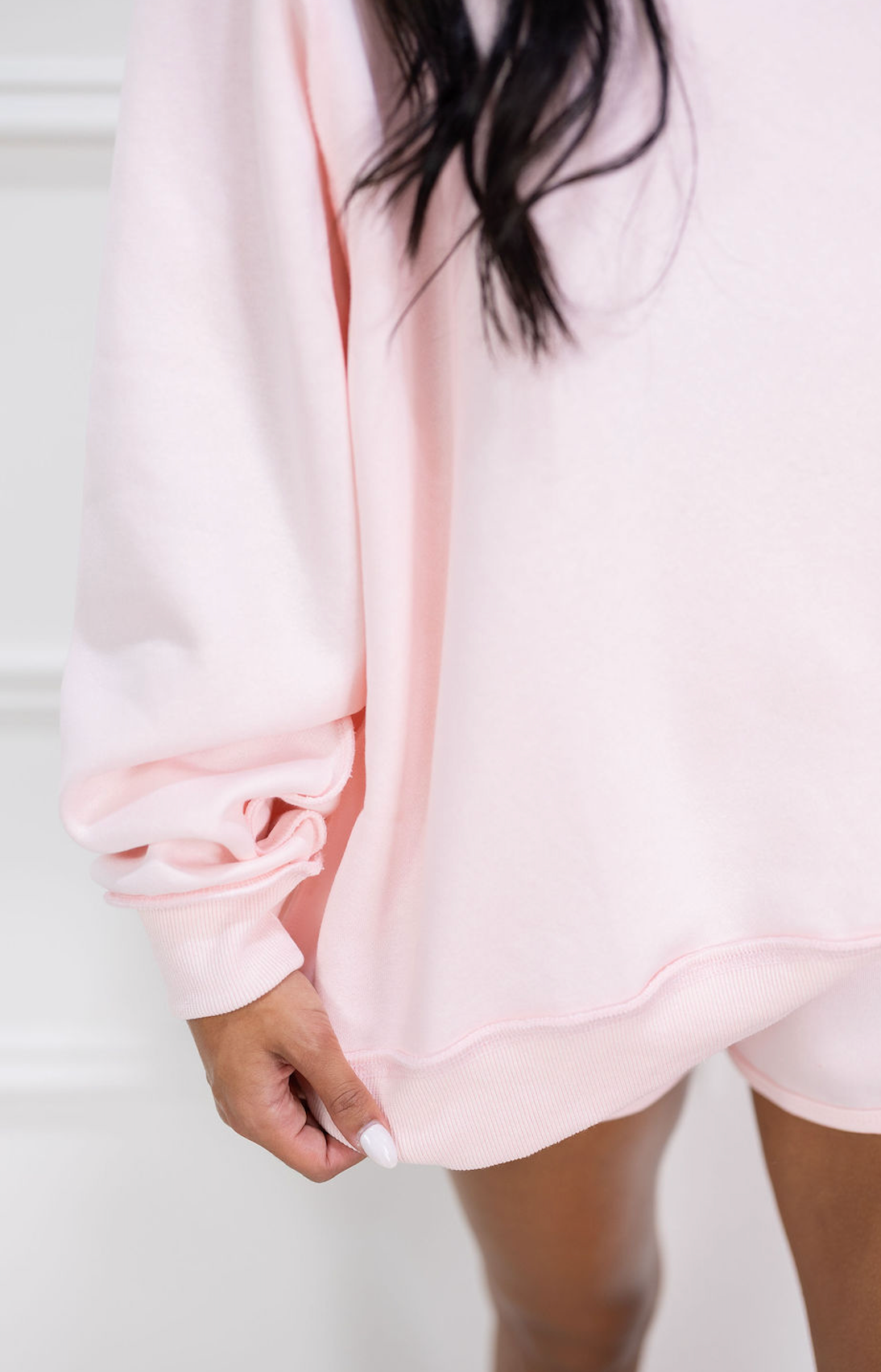 Solid Reversible Mock Neck Pink