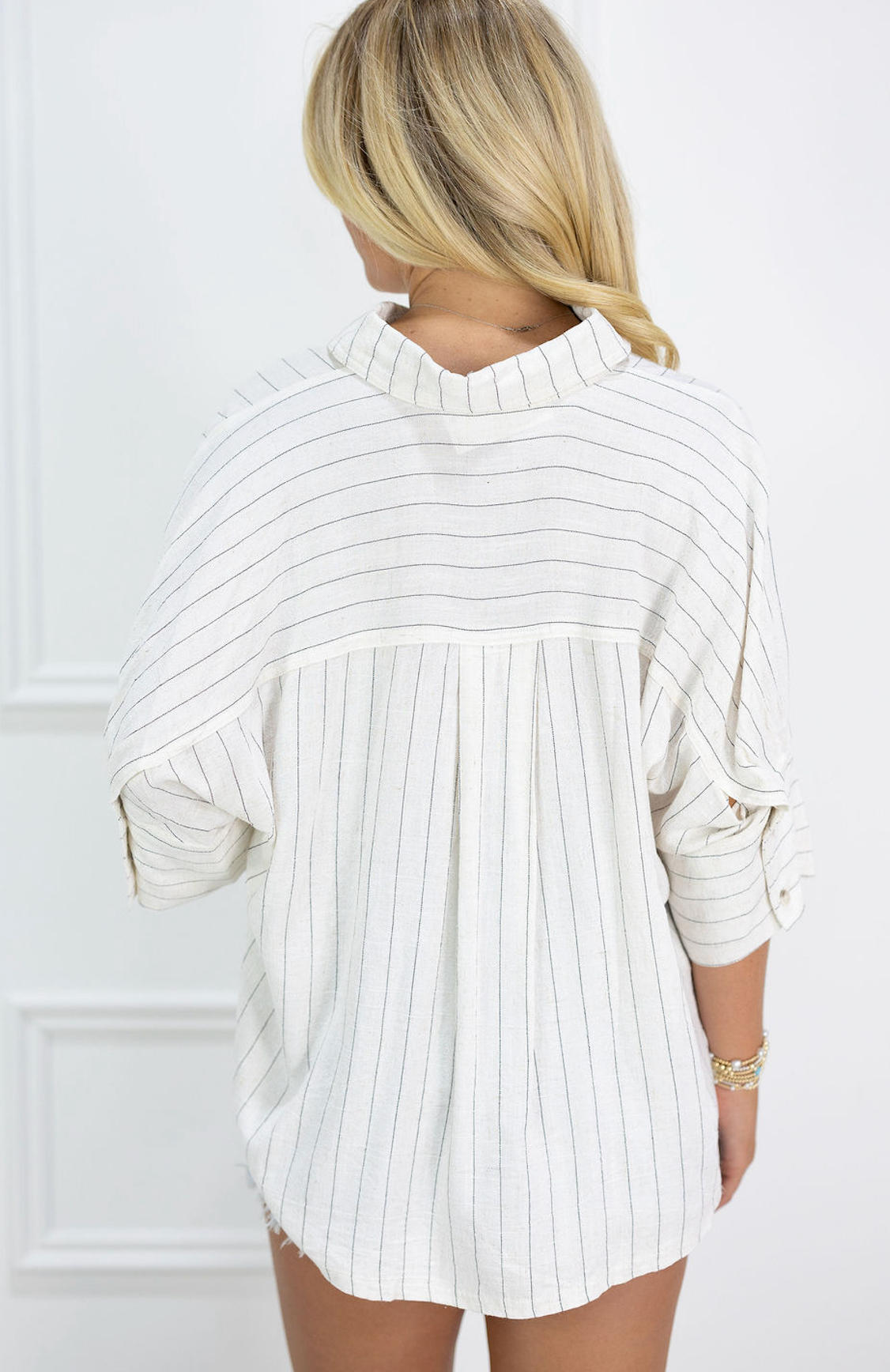 Pinstripe Button Down Shirt