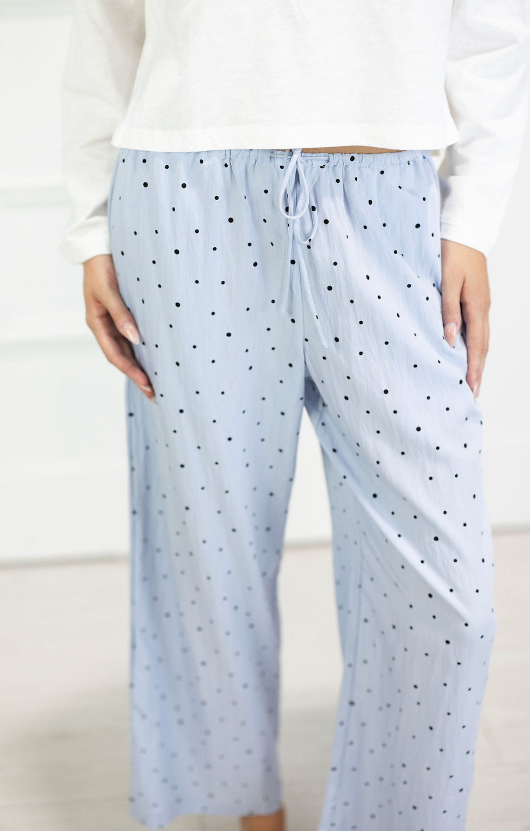 Light Blue Polka Dot Pants