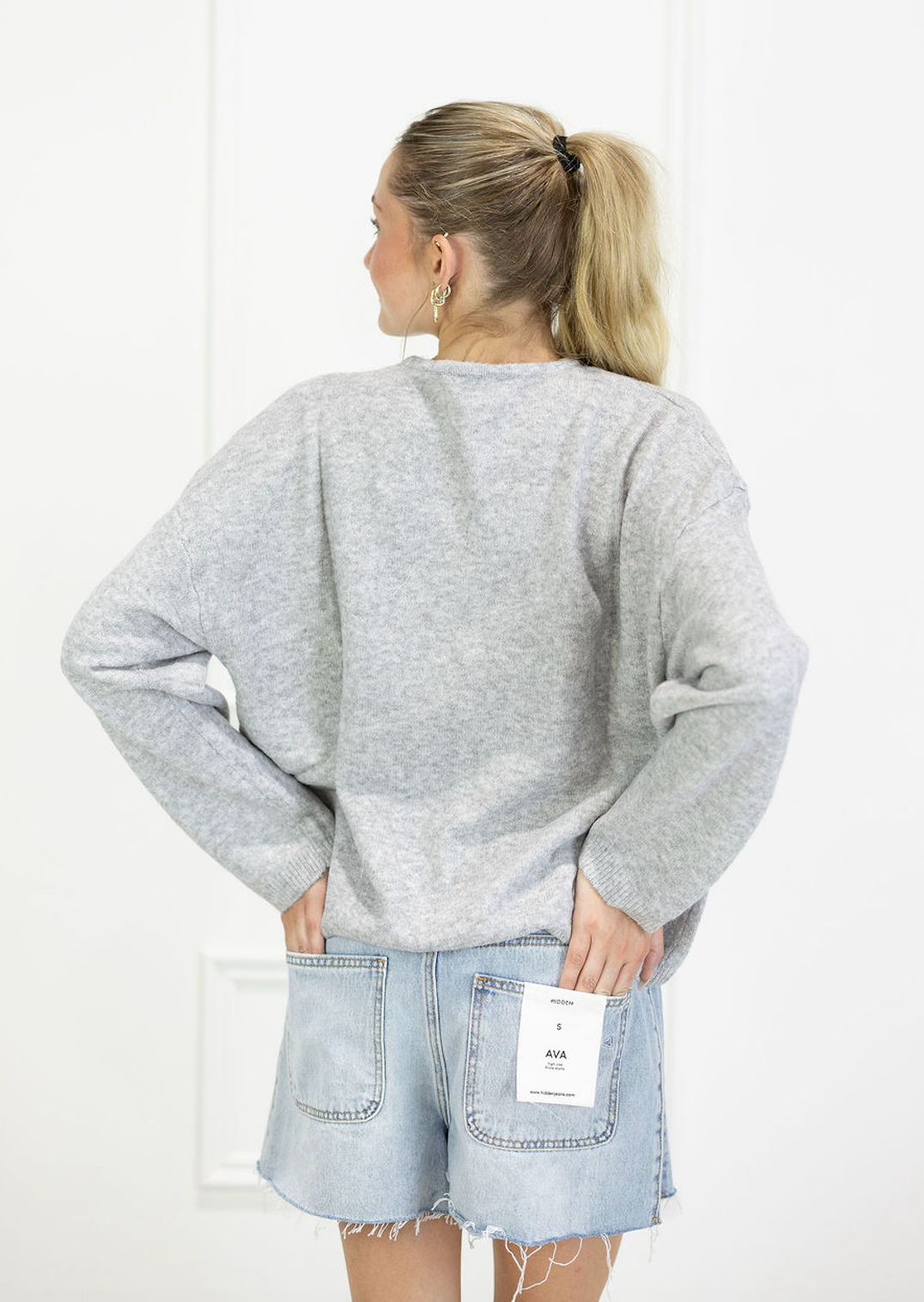 Button Down Cardigan Grey