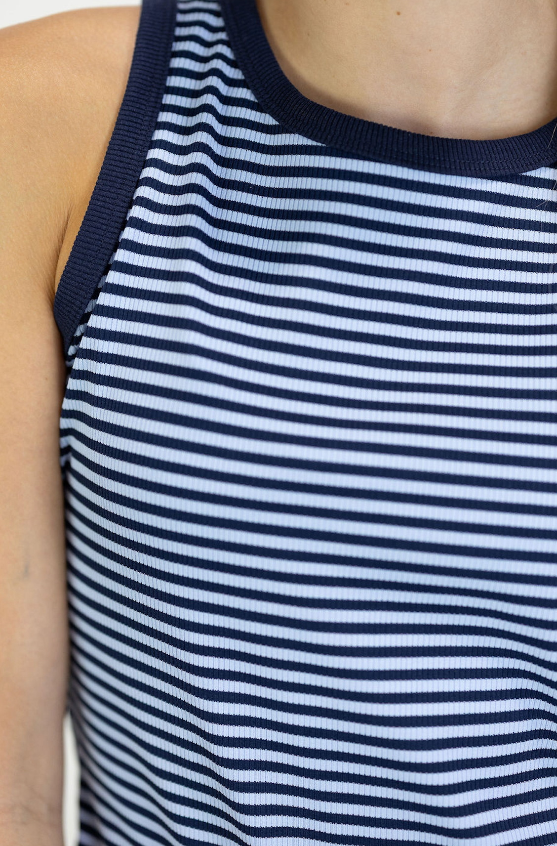 Mason Stripe Tank Navy/Blue