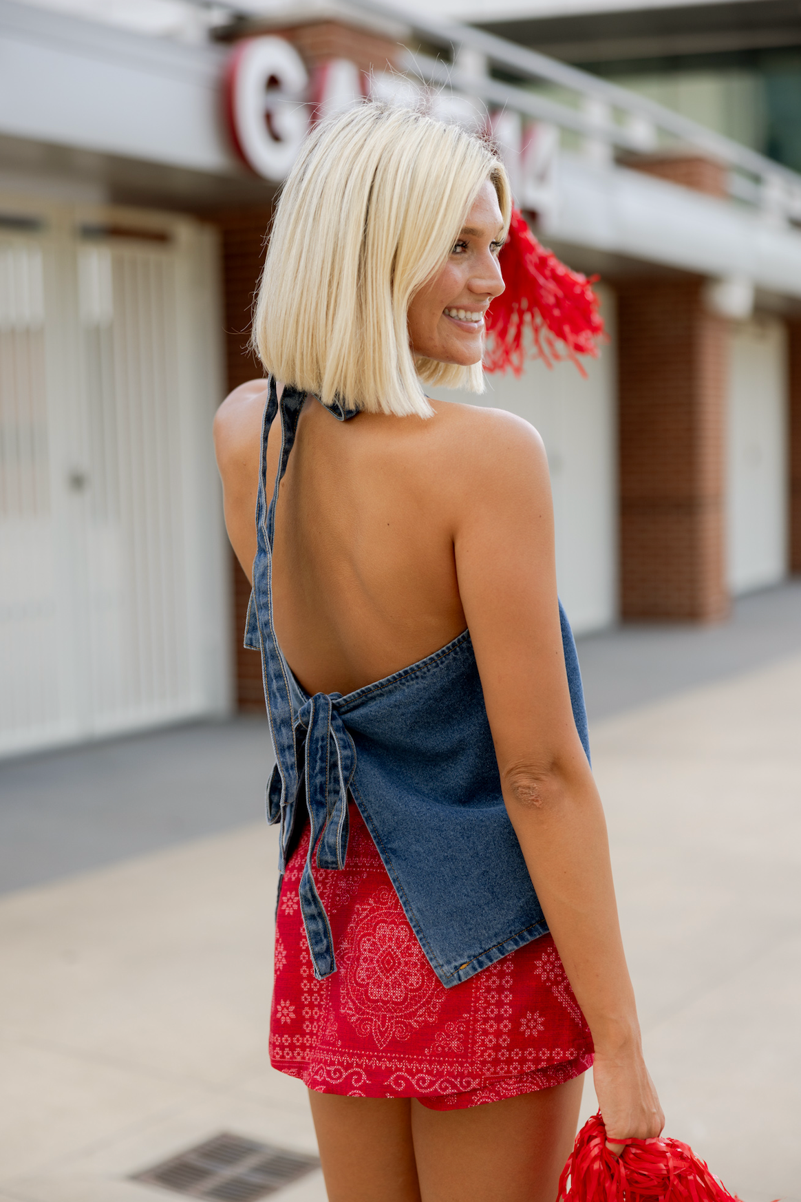 Red Bandana Print Skort