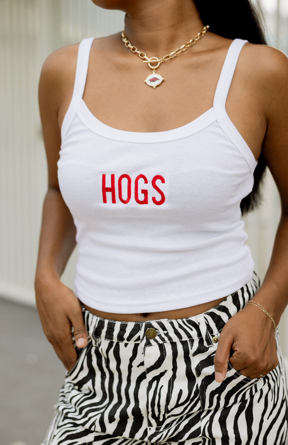 HOGS Embroidered Tank Top