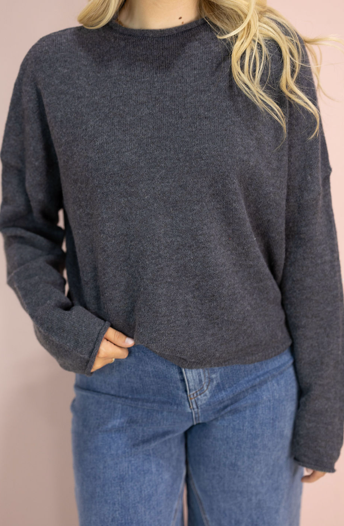 Piper Pullover Sweater Charcoal