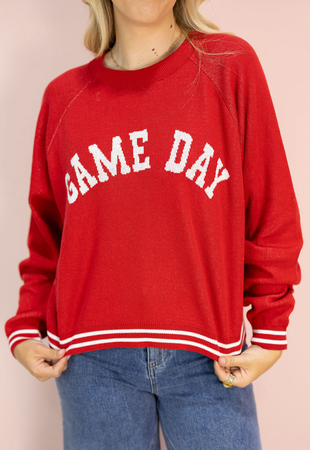 Gameday Athletic Stripe Sweater - Clothe Boutique