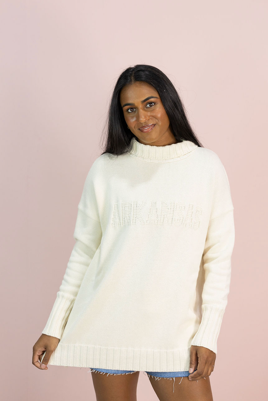 Arkansas Embossed Turtleneck Sweater - Clothe Boutique
