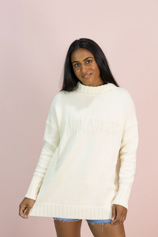 Arkansas Embossed Turtleneck Sweater - Clothe Boutique