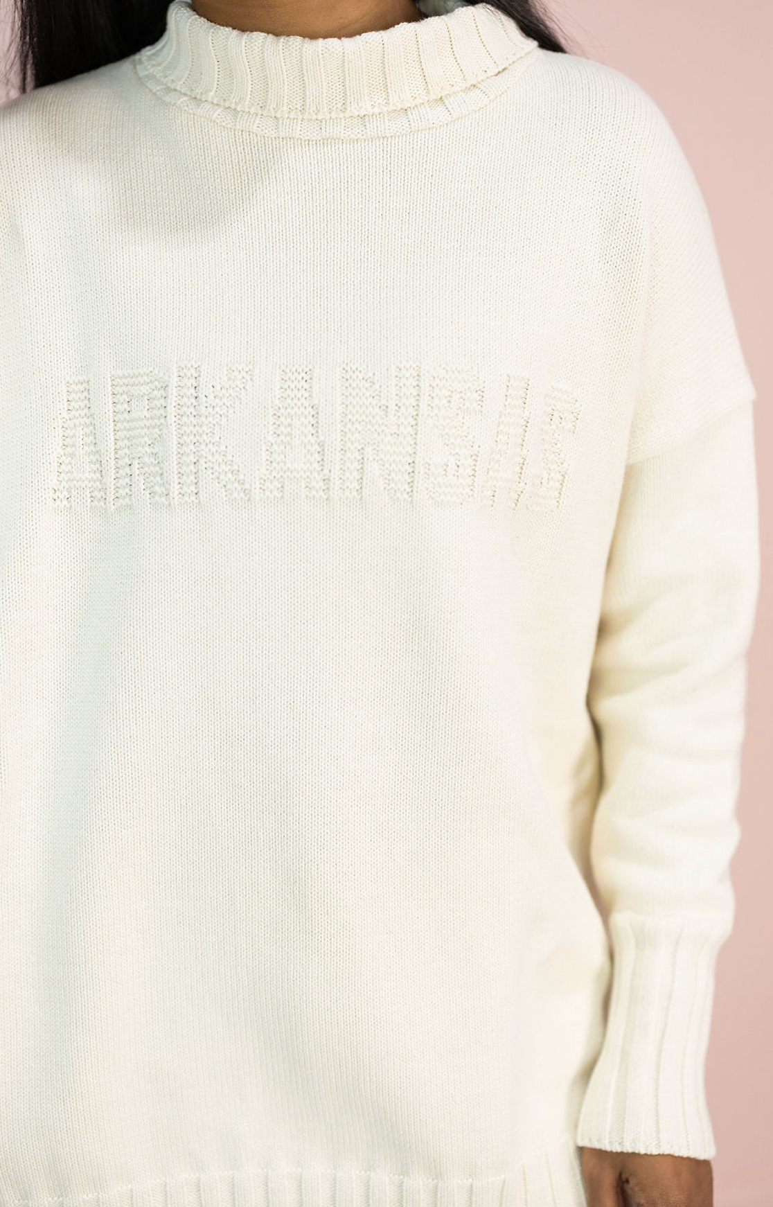 Arkansas Embossed Turtleneck Sweater - Clothe Boutique