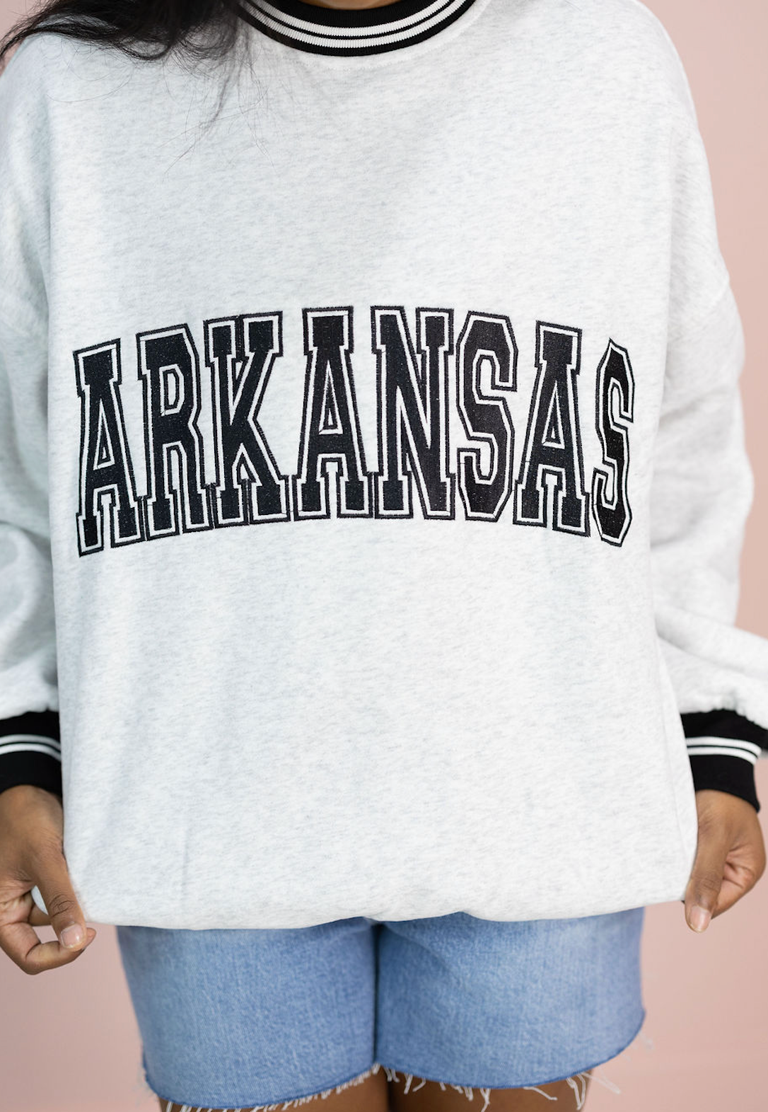 Arkansas Athletic Stripe Sweatshirt - Clothe Boutique