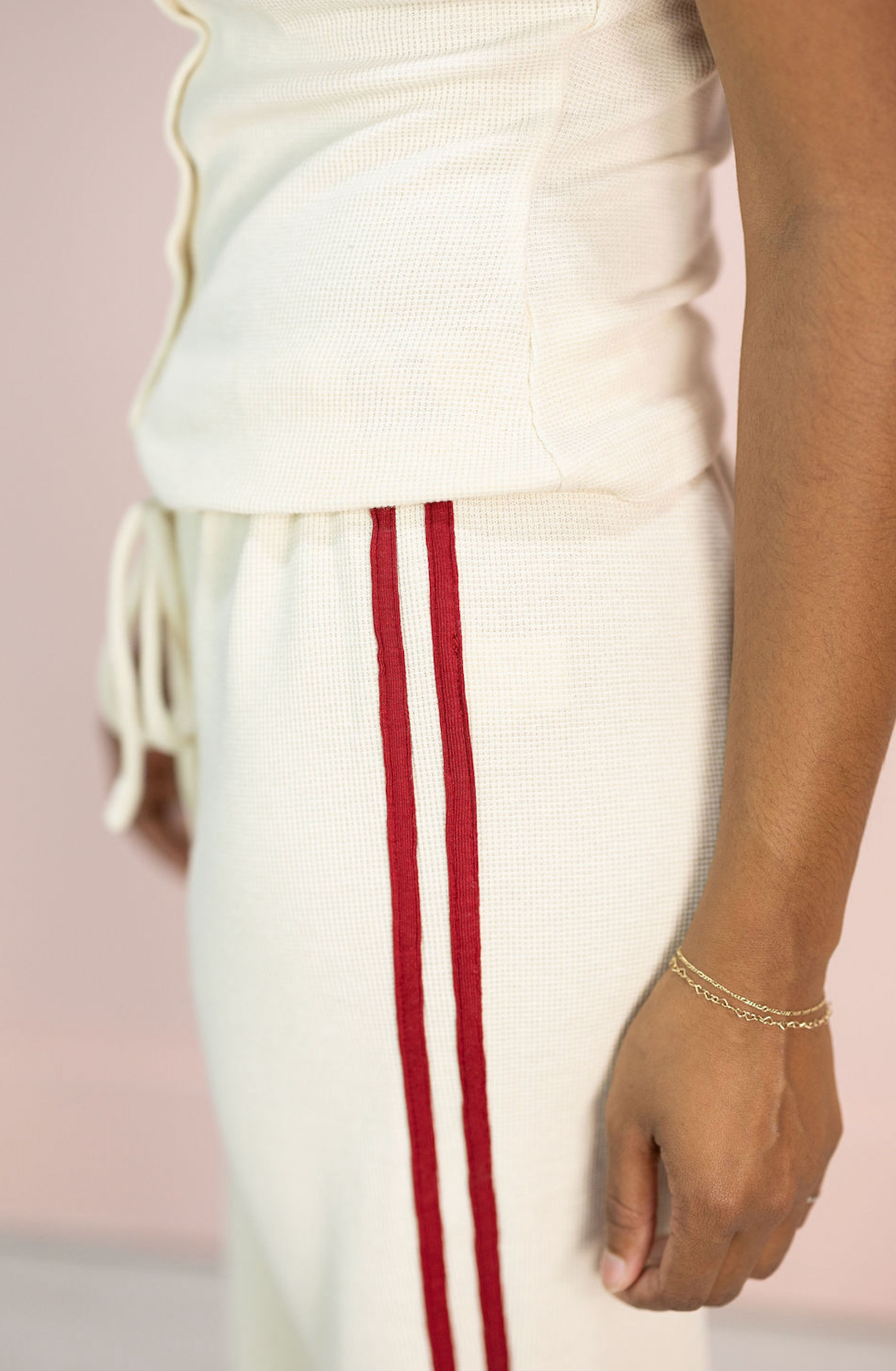 Enzo Stripe Waffle Knit Pants