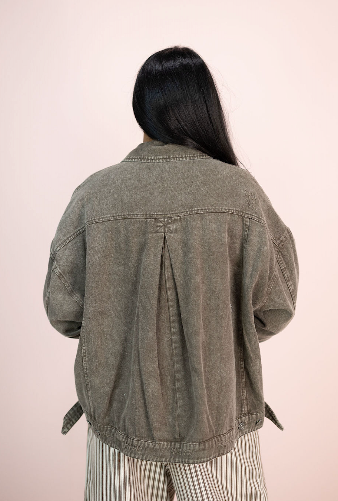 Oversized Denim Jacket Chocolate